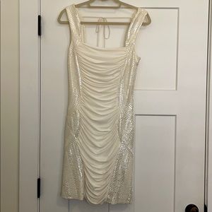 NWOT White Beaded Dress